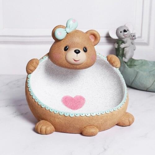 Storage Box Living Room Candy Snack Storage Creative Home Furnishings Debris Bear Decoration Ornaments