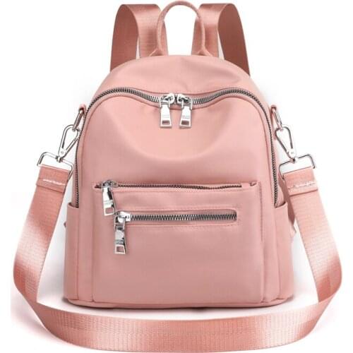 Small Backpack Women 2021 New Waterproof Nylon Shoulder Bags Vintage European Casual Travel Bag Mochilas Para Mujer