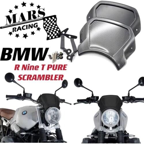 Motorcycle Cafe WindScreen Windshield Wind Deflector Fits For BMW R NINE T RNINET R9T 2014 2015 2016 2017 2018 2019 2020 R NineT