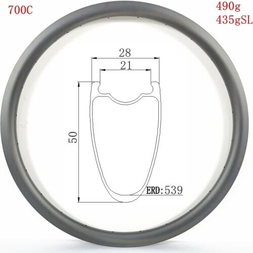 430g ultralight Road Rim Carbon Rims 28mm width 50mm Depth Clincher Tubeless type Carbon Rim 700C road rim 28mm