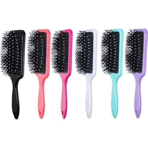 Pure Color Hair Brush Massage Hair Comb Detangling Brush for Curly Anti-static Detangler Hairbrush Women Men Salon