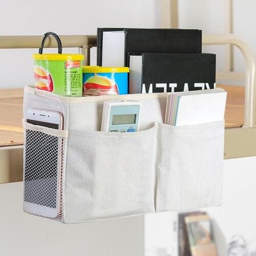 Hanging Storage Bags Home Dormitory Bedside Storage Organizer Book Magazine Phone Holder Pouch Organizer with Hook Bed Pockets