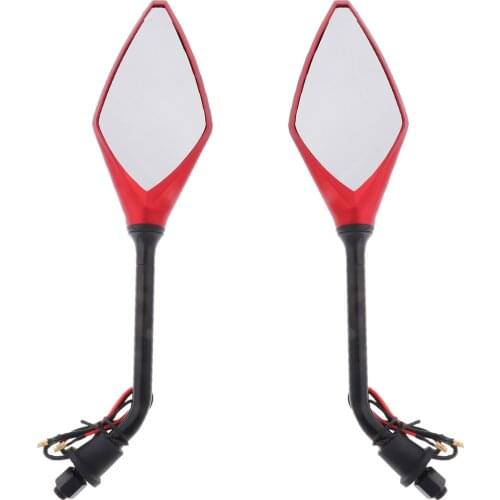 Decent Side Mirrors for Motorcycles Rear View Mirrors with LED Turn Signal Lights