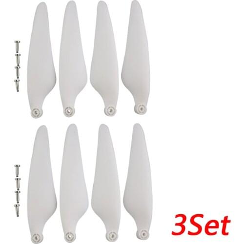3Set H117S Propeller Props CW CCW Blade Spare Part for Hubsan H117S Zino RC Quadcopter Drone Foldable Propeller Blade Set White