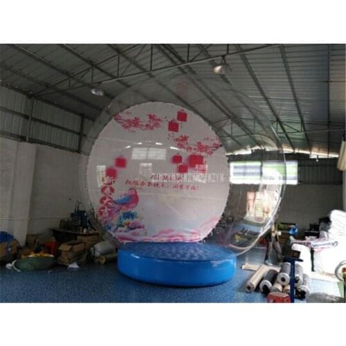 3m Diameter 0.8mm Transparent PVC Blow Up Ball Inflatable Round Balloons for Chirstmas Decoration Advertising With Air Blower