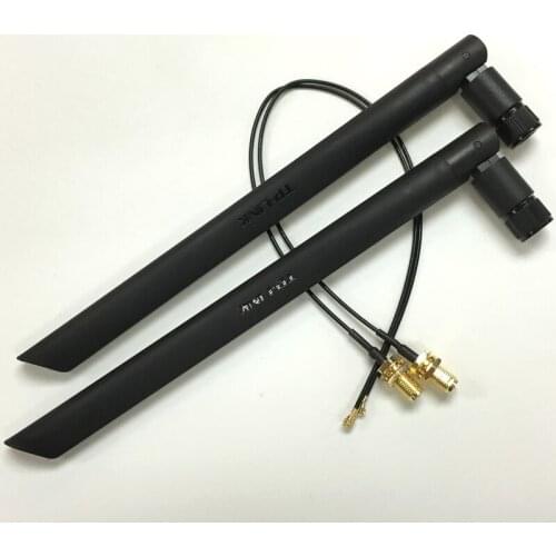 Sma interface 6db omni antenna d-link wireless router wireless network card .4GHz 5GHz 5.8GHz Dual Band WiFi RP-SMA Antenna