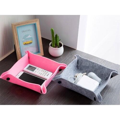 Felt office desk organizer box school Stationery Supplies organizer Desktop Decor Storager Organizer Set cloth art Photo Props