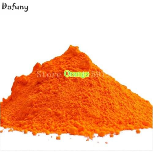 NEON Orange Color Fluorescent Pigment Phosphor Powder 100g/lot Decoration Powder Fluorescence Painting Dust