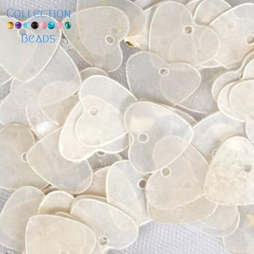 10pcs Natural Transparent Round Heart Shell Pieces For Diy Jewelry Making Earring Pendant Loose Bulk Charm Beads Accessories