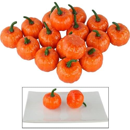 16 Pieces Artificial Pumpkins Pumpkin Decoration DIY Surface Creation for