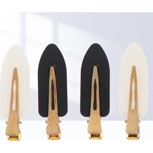 4 Pcs Seamless No Bend Hair Clips Barrettes, No Mark Pin Curl Clip, Makeup No Crease Hair Clip, Hair Styling Bang Clips