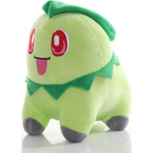 5pcs/lot 17cm Chikorita Plush Toys Pokemon Chikorita Plush Stuffed Toys Doll Soft Toy for Children Kids Gift