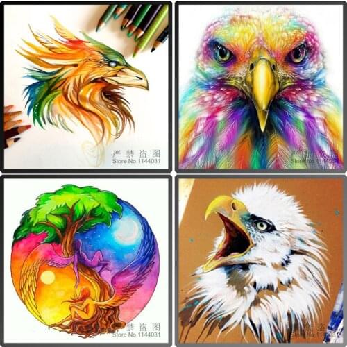 5D DIY Diamond Painting Animal Aquarelle Cross Stitch Diamond Embroidery Full Round Mosaic Home Decoration Crafts Needlework
