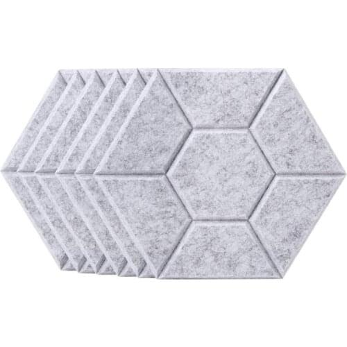 6 Pcs Acoustic Foam Panel Hexagon Acoustic Panels for Acoustic Treatment,Beveled Edge Tiles for Echo Bass Insulation CNIM Hot