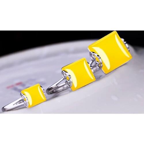 925 Sterling Silver Adjustable Blank Ring Base Square Fit Dia 8/9/10/11/12mm Cabochons Cameo Settings Tray DIY Jewelry Making