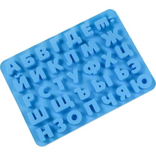 Behogar Russian Alphabet DIY Cake Chocolates Fondant Mold Baking Tool for Themed Party Wedding Birthday Festival
