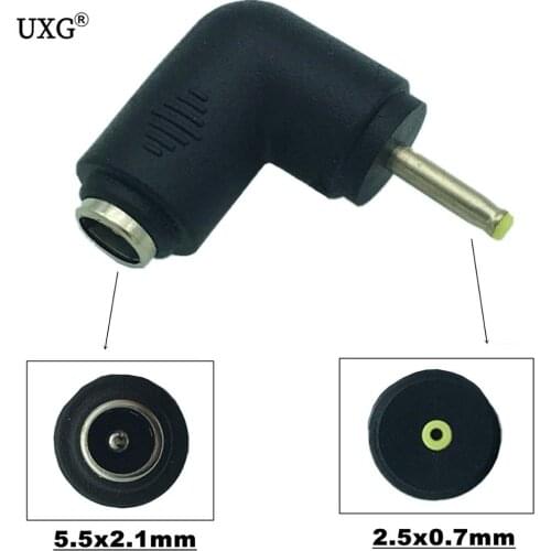 DC 5.5x2.1mm female jack to 2.5mmx0.7mm Plug DC Power Charger for Notebook Tablets