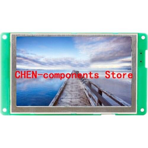Dwin T5 HMI Display, 5.0" 800X480 DMT80480T050_06W RS232 TTL LCD Module Screen with Resistive Capacitive Touch Panel