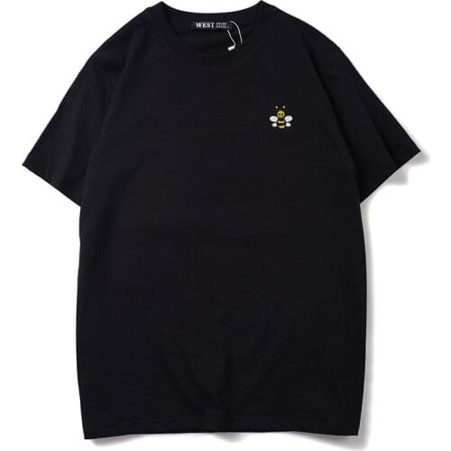 Men New High 2020 Cotton Classic embroidery bee T Shirts T-Shirt Hip Hop Skateboard Street T-Shirts Tee Shirt Top kenye #N276