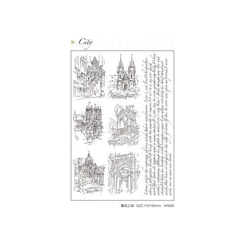 City Scrapbook DIY photo cards account rubber stamp clear stamp transparent stamp 11x16cm CS033