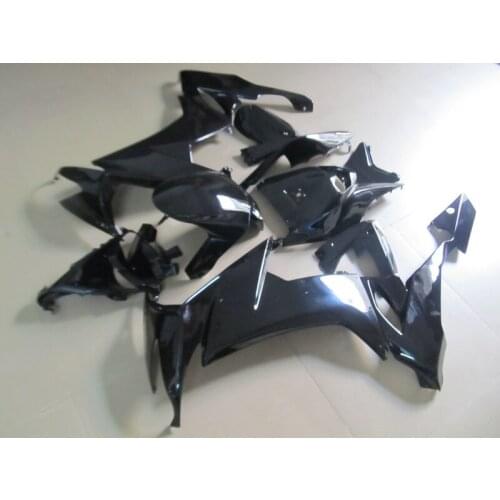 Fairing kit 100% fit for Kawasaki ZX10R 2008 2009 all glossy black aftermarket NINJA ZX 10R 08 09 fairings set NA9