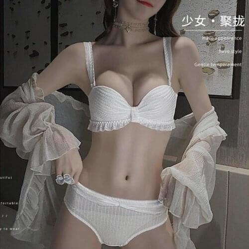 Lenceria Push Up Bra and Panty Set Brassiere Seamless Bra Sexy Lingerie Set Femme Breathable Summer Womens Intimates Underwear