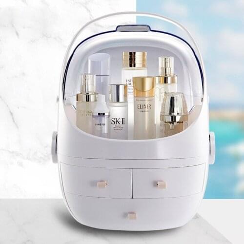 Girl Bathroom Cosmetics Storage Box Waterproof and Dustproof Large Makeup Organizer Skin Care Jewelry Storage Drawer Beauty Case