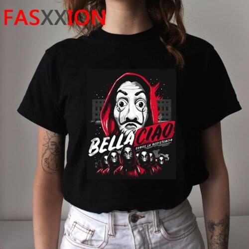 La Casa De Papel Money Heist the House of Paper Bella Ciao t-shirt female 2021 harajuku kawaii couple clothes kawaii
