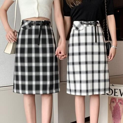 Summer Woman Mini Skirts Harajuku 2021 Summer Plaid High Waist Skirt Zipper Cute Kawaii Skirts