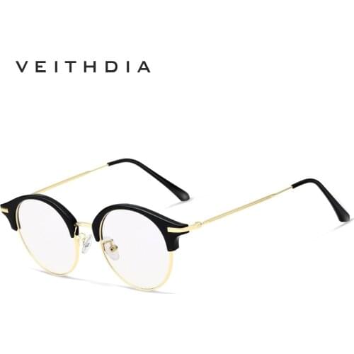 Glasses VEITHDIA Unisex Fashion Women Glasses Frame Men Eyeglasses Frame Vintage Lens Glasses Optical Spectacle Dropshipping