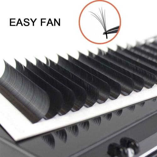 Flower Wholesale C/D Curl Long Easy Fan Lashes Natural Cosplay Individual Lashes Eyelash Extension Supplies For Professionals