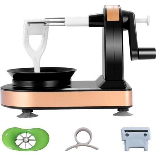 Peeler Slicer Corer, Peeler and Corer, Pear Peeler with Bonus Orange Peeler, Stainless Steel Blade, Suction Base