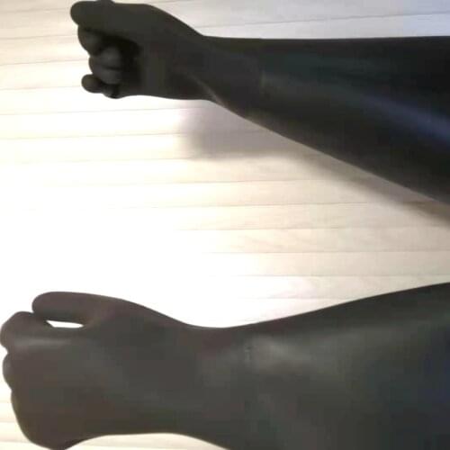 Smooth surface sand blasting gloves sandblaster gloves 68cm