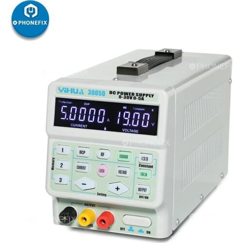PHONEFIX YIHUA 3005D 220V 110V Regulated Adjustable Digital Display DC Power Supply For Cell Phone Motherboard Soldering Repair