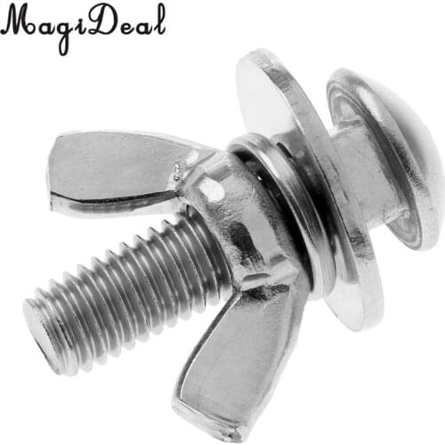 SCUBA Snorkeling 316 Stainless Steel Butterfly Screw Bolts & Wing Nuts Set for Backplate Tech for Swimming Diving Accessories