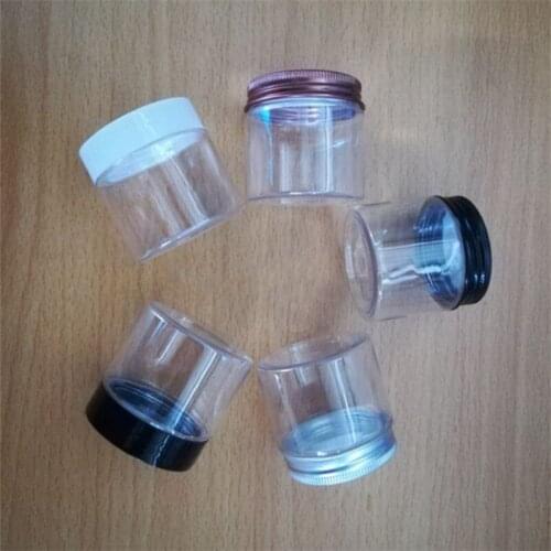 10-100pcs 50ml Empty Plastic Clear Cosmetic Jars Makeup Container Clear Plastic Jar Face Cream Sample Pot Gel Box