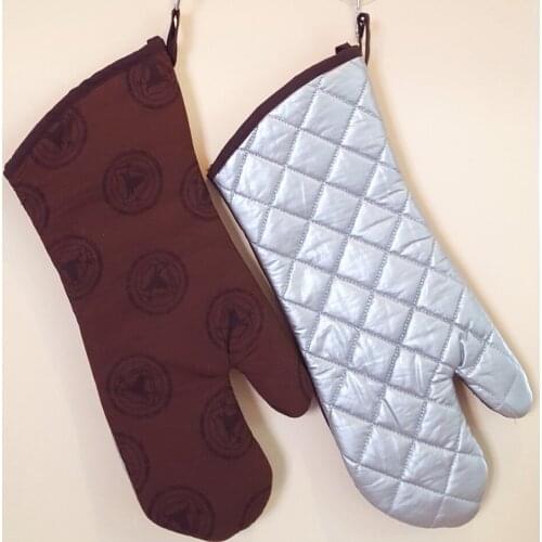 Oven Mitt with Heat Resistant coating 100% Cotton printing quilted liner Cooking Tools Grill Microwave Baking Kitchen Glove