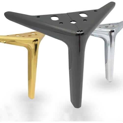 High quality stylish furniture leg 12-19CM Metal support feet Black golden for Sofa Chair Legs Cupboard Table Bed Hardware Parts