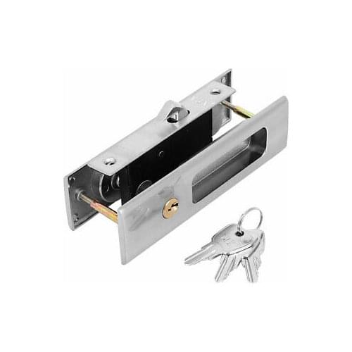 Home Room Zinc Alloy Sliding Glass Door Mortise Lock Fit for Thickness 35mm-45mm