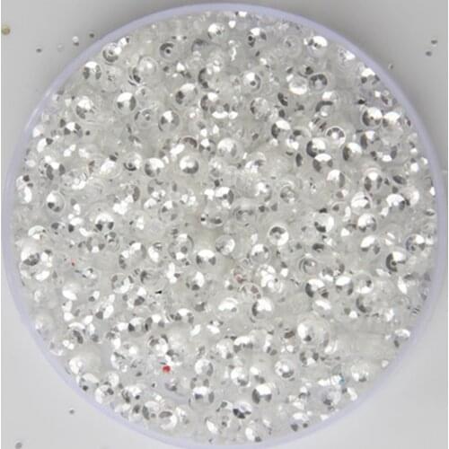 30g(10000pcs) 3mm PVC Round Cup Crystal Transparent Loose Sequins Sewing Wedding craft Women Kids DIY Garment Nail Accessories