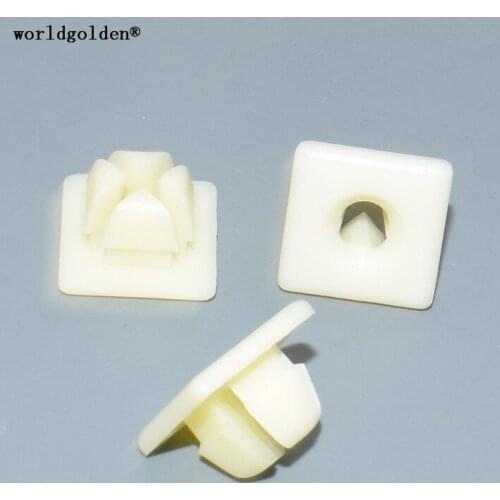 Worldgolden 100pcs auto fasteners License Plate Nut #14 Screw Size for GM 3907444,4755299