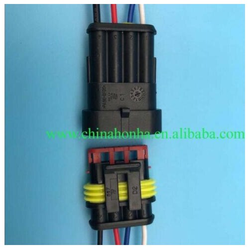 1.5 Series 4 Pin Waterproof Electrical Wire Connector Male and Female With Automobile Wire Harness 282088-1 282106-1