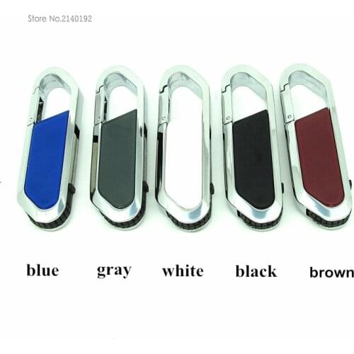 5 colors metal Hanging Buckle usb flash drive carabiner pen drive 4GB 8GB 16GB 32GB pendrive real capacity memory stick disk
