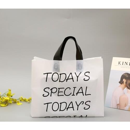 50Pcs/Lot Candy Cookie Bags Wedding Party Thanksgiving Day Gift Bag Plastic Biscuit Packaging Bag Handle Pouches Carry Out Pouch