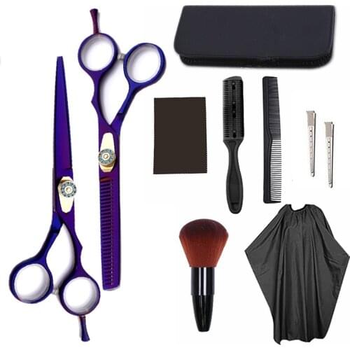 6 Inches Tijeras De Barberia Haircut Professional Hair Titanium Cutting Scissors Set Tool Dressing Scissors Barber
