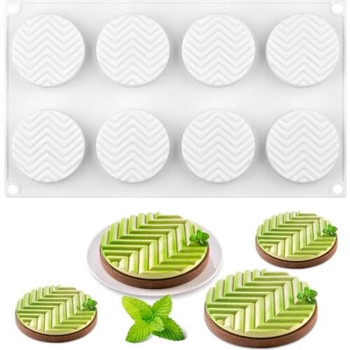 8 Holes Round cake Silicone Molds For Baking Dessert Mousse Chocolate Mould Cooking Pastry Cake Decorating Tools Bakeware