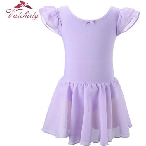 Short Sleeves Ballerina Dress Kids Dance Ballet Tutu Leotard Girls Bodysuit High Quality Good Gift for kids