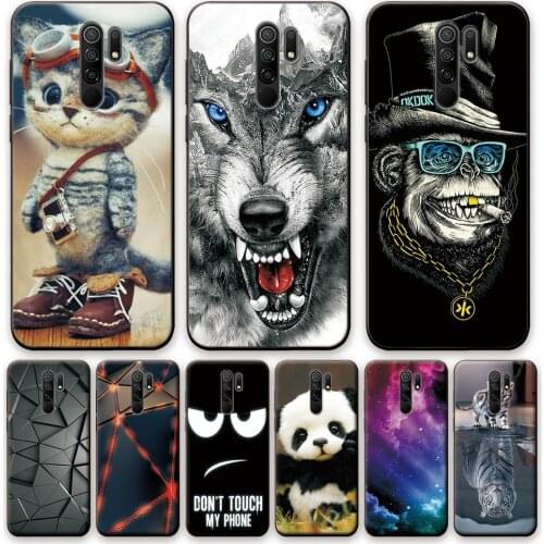 Redmi 9 Case For Xiaomi Redmi 9 Cases Soft Silicone Cool Wolf Cute Back Cover Redmi 9 Case Cover Redmi 9 Fundas Protective 6.5"