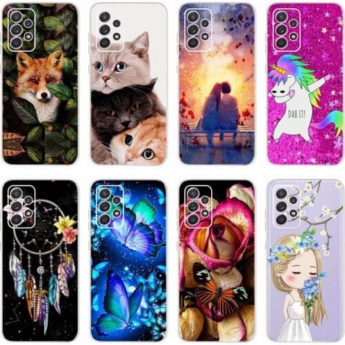 For Samsung Galaxy A52 Case SM-A525F Soft Silicone Colorful Painted Cover For Samsung A52 A 52 5G A526B Phone Cases Coque Bumper