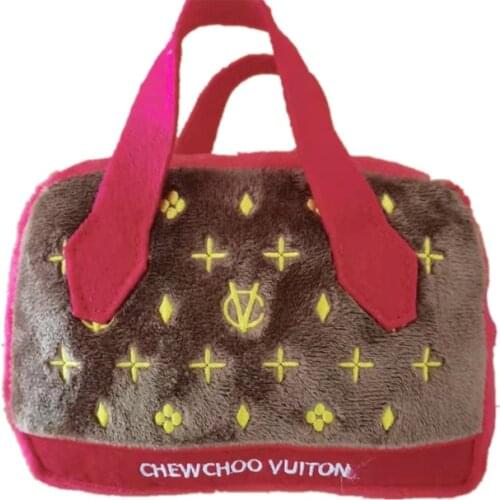 Chewchoo Vuiton Plush Pet Chewing Bottle Toys With Squeaky Plush Dog Soft Toys